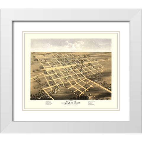 Paxton Illinois - Ruger 1869 White Modern Wood Framed Art Print with Double Matting by Ruger