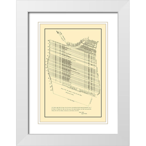 Prairie Du Pont Illinois Landowner - Rector 1808 White Modern Wood Framed Art Print with Double Matting by Rector