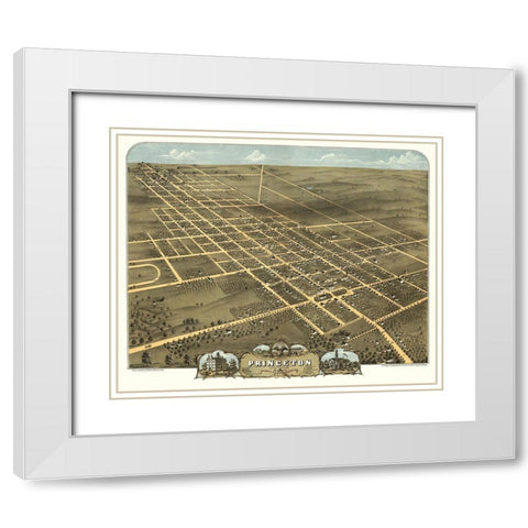 Princeton Illinois - Ruger 1870 White Modern Wood Framed Art Print with Double Matting by Ruger