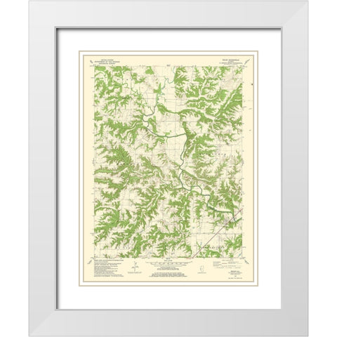 Ripley Illinois Quad - USGS 1981 White Modern Wood Framed Art Print with Double Matting by USGS