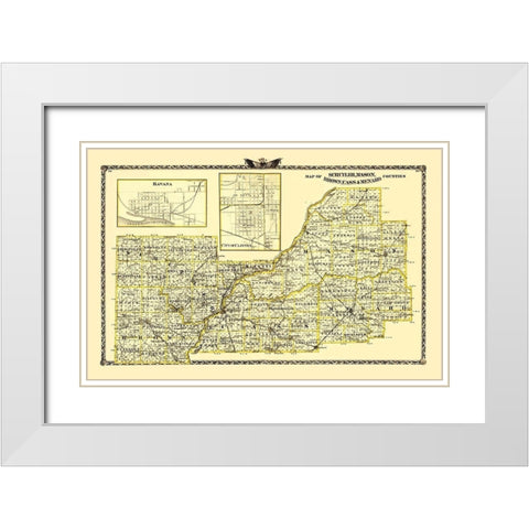 Schuyler Mason Brown Cass Menard IL Landowner White Modern Wood Framed Art Print with Double Matting by Warner