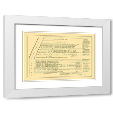 St Philippe Illinois Landowner - Rector 1809 White Modern Wood Framed Art Print with Double Matting by Rector