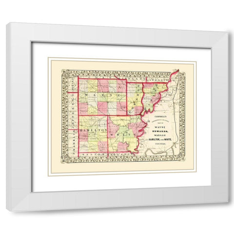 Wayne Edwards Wabash Hamilton White Illinois White Modern Wood Framed Art Print with Double Matting by Campbell