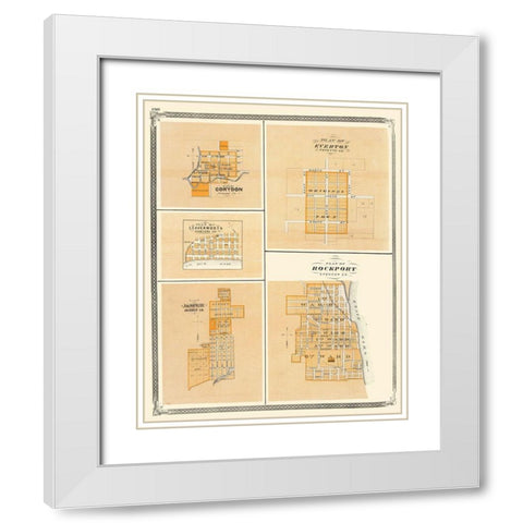 Corydon, Everton, Leavenworth, Jasper Indiana White Modern Wood Framed Art Print with Double Matting by Baskin