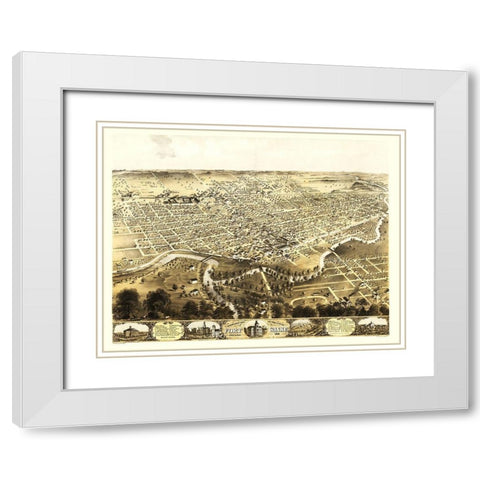 Fort Wayne Indiana - Ruger 1868 White Modern Wood Framed Art Print with Double Matting by Ruger