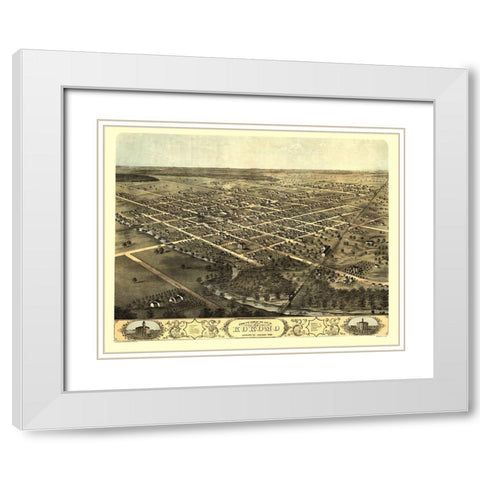 Kokomo Indiana - Ruger 1868 White Modern Wood Framed Art Print with Double Matting by Ruger