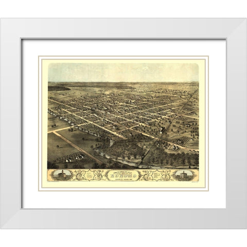 Kokomo Indiana - Ruger 1868 White Modern Wood Framed Art Print with Double Matting by Ruger