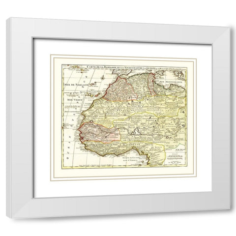 Northwestern Africa - Everett 1742 White Modern Wood Framed Art Print with Double Matting by Everett