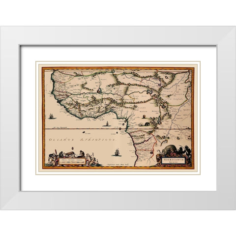Western Africa - Dapper 1670 White Modern Wood Framed Art Print with Double Matting by Dapper