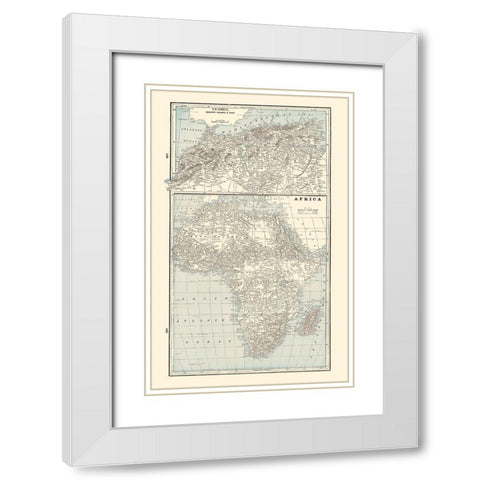 Northwest Africa - Rathbun 1893 White Modern Wood Framed Art Print with Double Matting by Rathbun