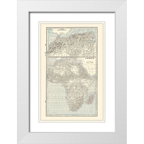 Northwest Africa - Rathbun 1893 White Modern Wood Framed Art Print with Double Matting by Rathbun