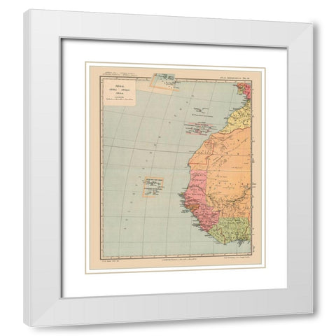 Southwest Africa - Streit 1913 White Modern Wood Framed Art Print with Double Matting by Streit