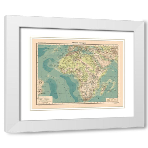 Physical Africa - Schrader 1908 White Modern Wood Framed Art Print with Double Matting by Schrader