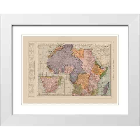 Africa - Reynold 1921 White Modern Wood Framed Art Print with Double Matting by Reynold