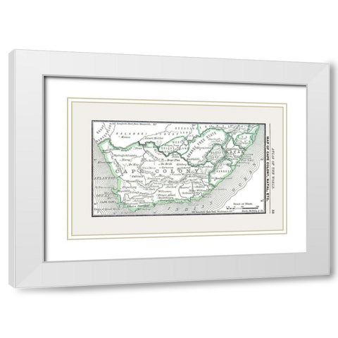 North Africa - Alden 1886 White Modern Wood Framed Art Print with Double Matting by Alden