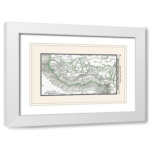 North West African Coast - Alden 1886 White Modern Wood Framed Art Print with Double Matting by Alden