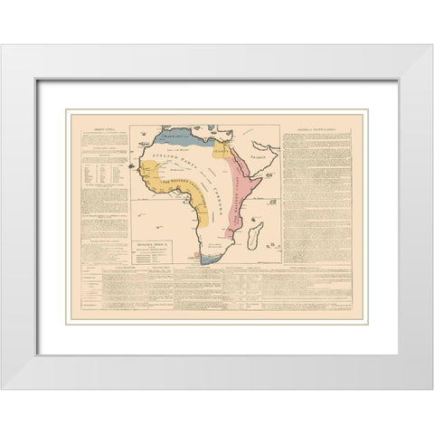 Africa - Le Sage 1801 White Modern Wood Framed Art Print with Double Matting by Le Sage