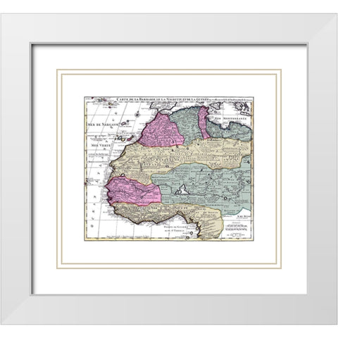 Nigeria Guinea  Africa - De Lisle White Modern Wood Framed Art Print with Double Matting by De L''isle