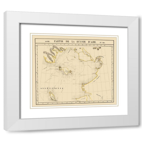Russia in Asia - Vandermaelen 1827 White Modern Wood Framed Art Print with Double Matting by Vandermaelen