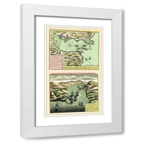 Panama Central America - 1740 White Modern Wood Framed Art Print with Double Matting by Unknown