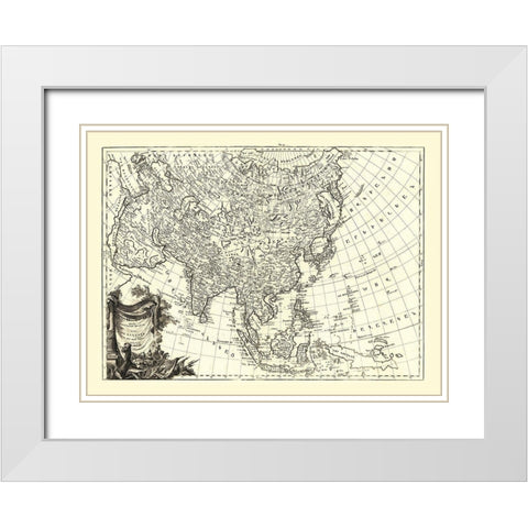 Asia - Endasian 1787 White Modern Wood Framed Art Print with Double Matting by Endasian