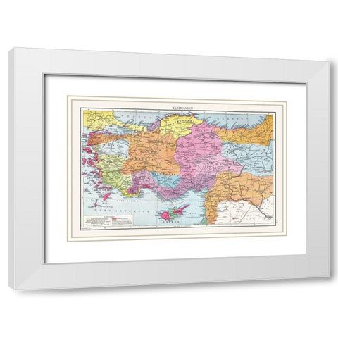 Asia Minor - Droysen 1886 White Modern Wood Framed Art Print with Double Matting by Droysen