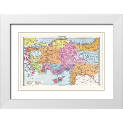 Asia Minor - Droysen 1886 White Modern Wood Framed Art Print with Double Matting by Droysen