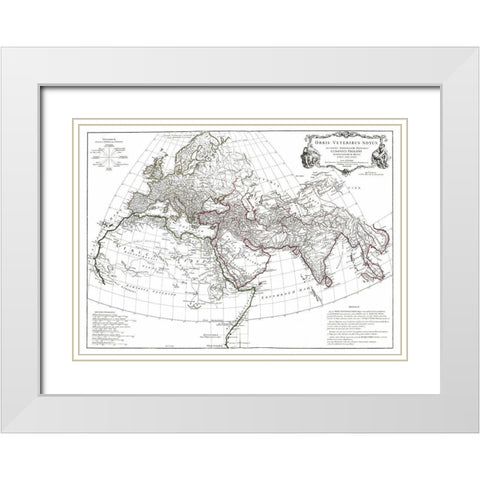 Europe Asia - DAnville 1799 White Modern Wood Framed Art Print with Double Matting by D'' Anville