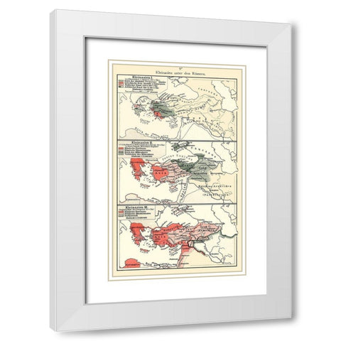 Asia Minor Roman Empire - Velhagen 1897 White Modern Wood Framed Art Print with Double Matting by Velhagen