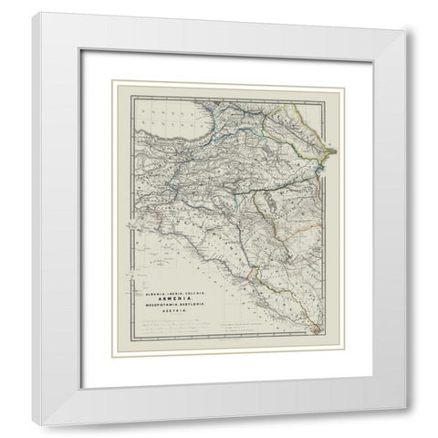 Asia Armenia Mesopotamia Babylonia Assyria White Modern Wood Framed Art Print with Double Matting by Spruner