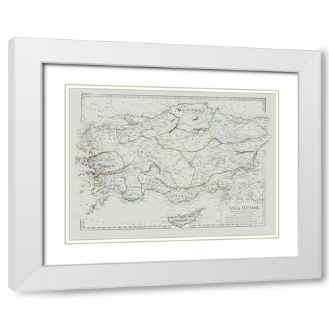 Asia Minor - Baldwin 1830 White Modern Wood Framed Art Print with Double Matting by Baldwin