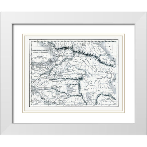 Asia Armenia Colchis Albania Iberia - Oxford 1828 White Modern Wood Framed Art Print with Double Matting by Oxford