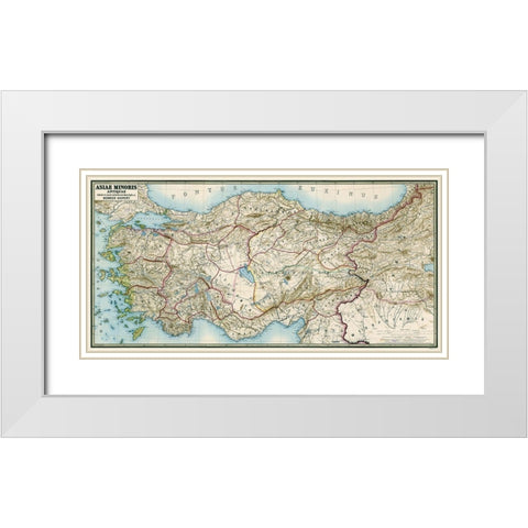 Ancient Asia Minor - Kiepert 1888 White Modern Wood Framed Art Print with Double Matting by Kiepert