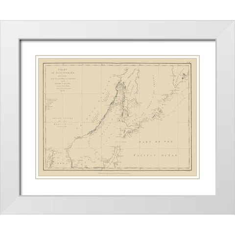 Asia Discoveries China Tartary - Robinson 1787 White Modern Wood Framed Art Print with Double Matting by Robinson