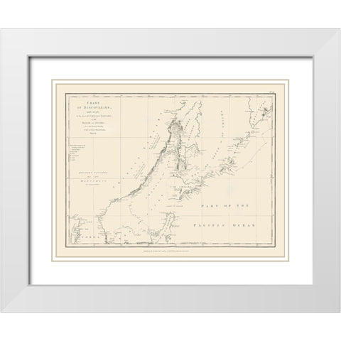 Asia China Tartary Seas Discoveries - Robinson White Modern Wood Framed Art Print with Double Matting by Robinson