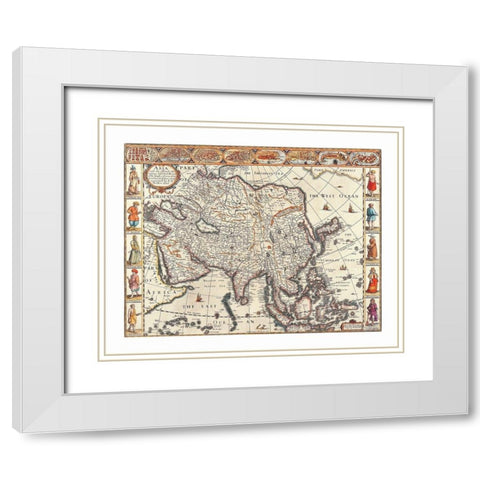 Asia - Ano Dom 1626 White Modern Wood Framed Art Print with Double Matting by Ano Dom