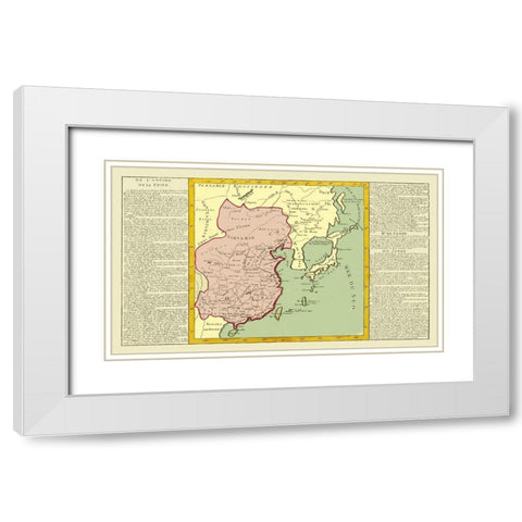 Asia Japan Chinese Empire Korea - Clouet 1787 White Modern Wood Framed Art Print with Double Matting by Clouet