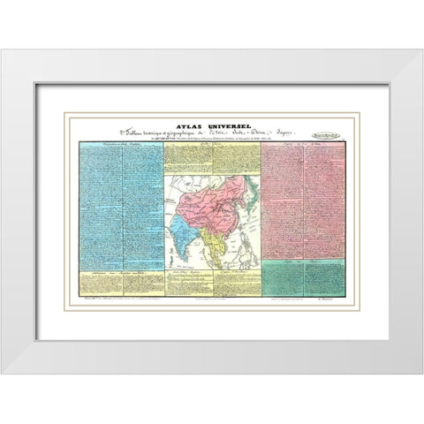 Chinese Empire - Duval 1834 White Modern Wood Framed Art Print with Double Matting by Duval