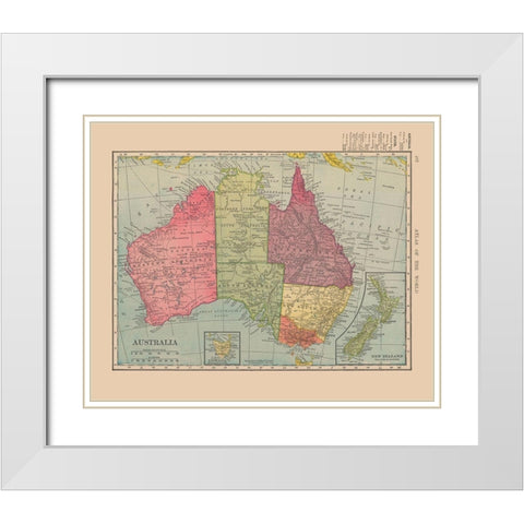 Australia - Hammond 1910 White Modern Wood Framed Art Print with Double Matting by Hammond