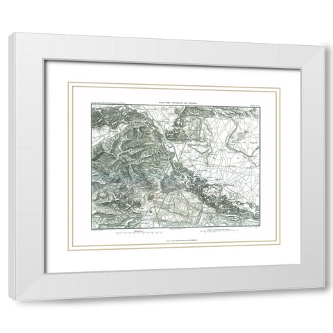 Vienna Austria - Thiers 1866 White Modern Wood Framed Art Print with Double Matting by Thiers