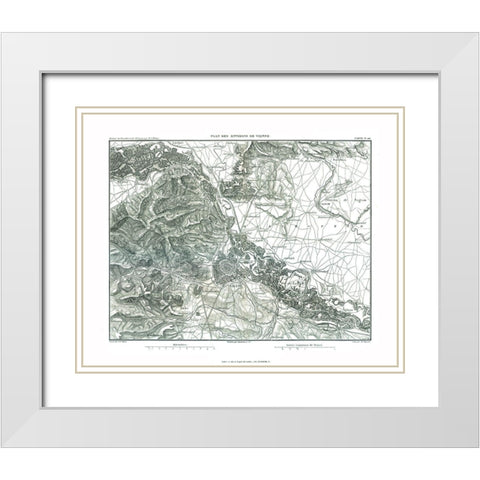 Vienna Austria - Thiers 1866 White Modern Wood Framed Art Print with Double Matting by Thiers
