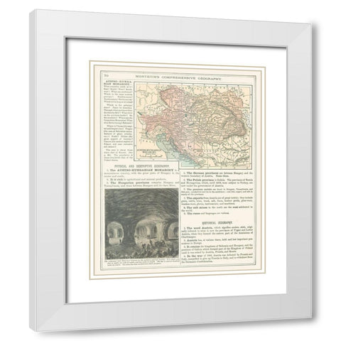 Austro Hungarian Monarchy - Monteith 1882 White Modern Wood Framed Art Print with Double Matting by Monteith