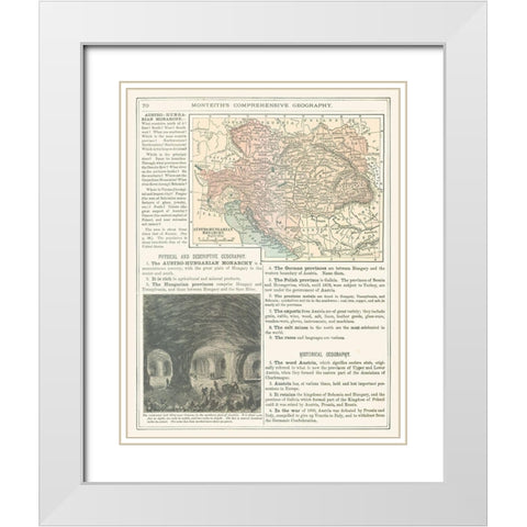 Austro Hungarian Monarchy - Monteith 1882 White Modern Wood Framed Art Print with Double Matting by Monteith