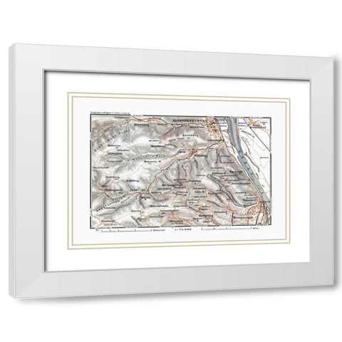 Klosterneuburg Region Austria - Baedeker 1910 White Modern Wood Framed Art Print with Double Matting by Baedeker