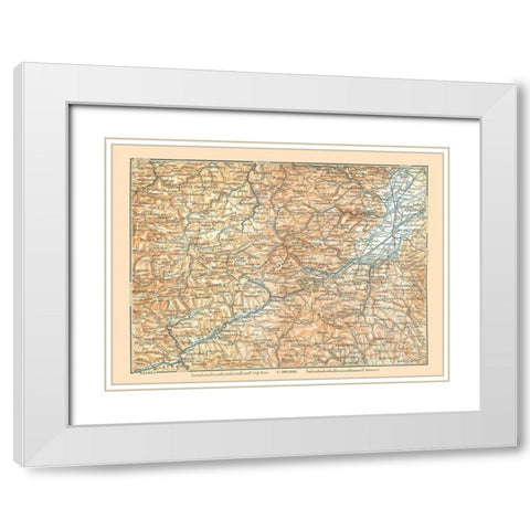 Eastern Austria - Baedeker 1896 White Modern Wood Framed Art Print with Double Matting by Baedeker