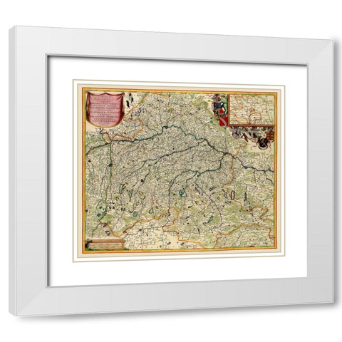 Bavaria Region Germany - De Wit 1688 White Modern Wood Framed Art Print with Double Matting by De Wit