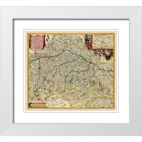 Bavaria Region Germany - De Wit 1688 White Modern Wood Framed Art Print with Double Matting by De Wit