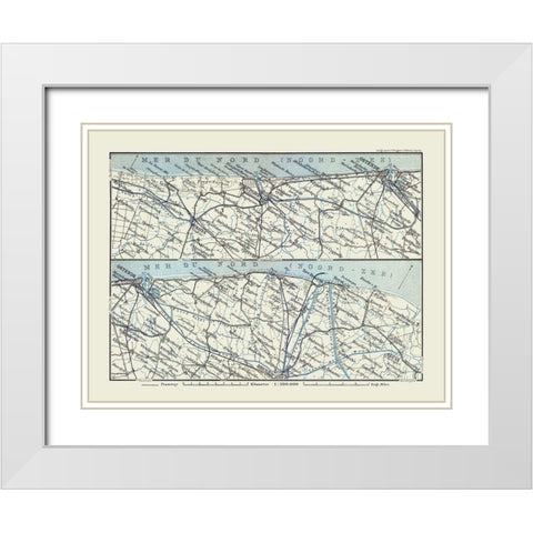 North Sea Belgium Europe - Baedeker 1910 White Modern Wood Framed Art Print with Double Matting by Baedeker