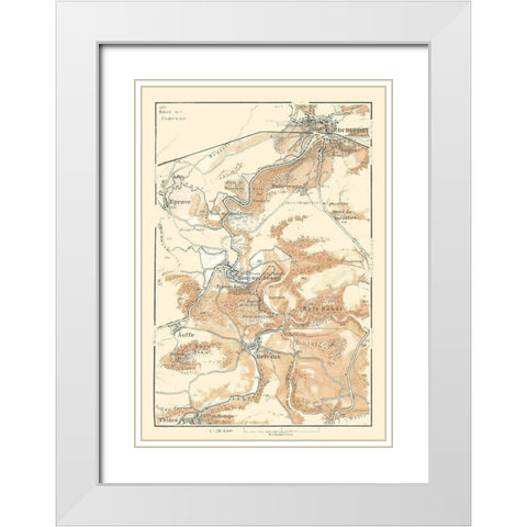 Rochefort Belvaux Belgium Europe - Baedeker 1910 White Modern Wood Framed Art Print with Double Matting by Baedeker