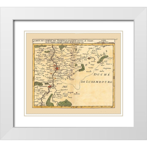 Dinant Environs Belgium - Robert 1748  White Modern Wood Framed Art Print with Double Matting by Robert
